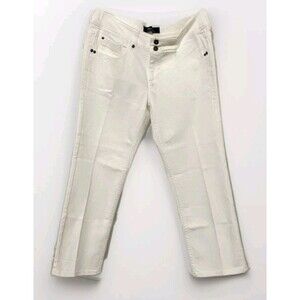 Tommy Bahama Denim Crop Jeans White Spring Summer Resort Vacation Cruise Size 12
